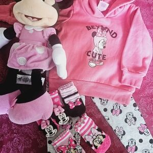 Girls Minnie Mouse matching set bundle size 2T